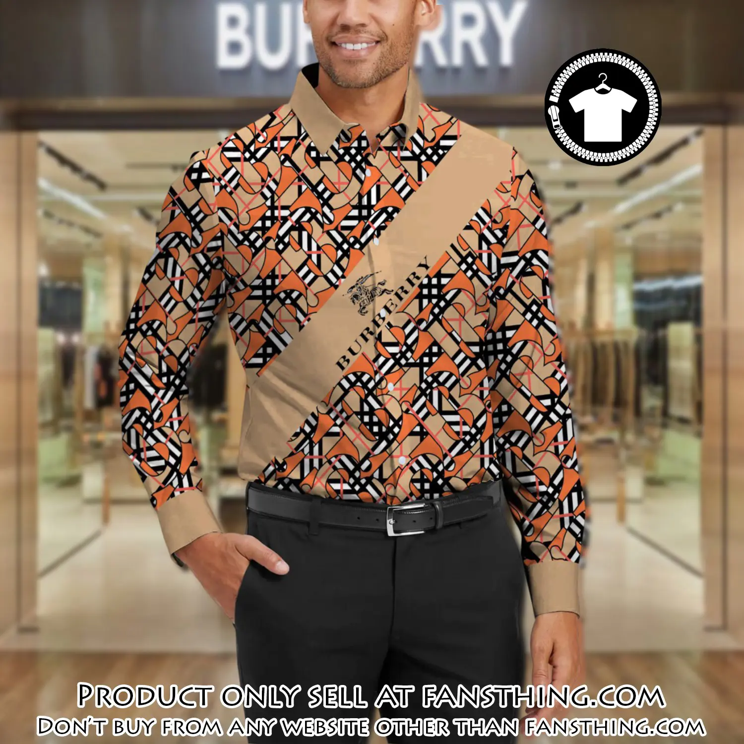 Burberry long sleeves button down shirt for elegant men lsb1017 fst0459995